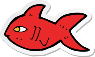 sticker of a cartoon fish png