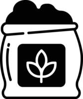 Plant Sack glyph and line vector illustration