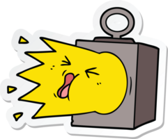 sticker of a cartoon industrial lamp png