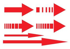 Red arrow turn right vector for element design.