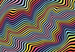 Fluid wavy rainbow color vector for background design.