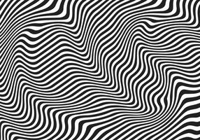 Fluid wavy lines black white vector for background design.