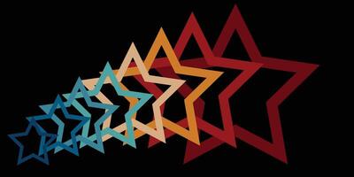 Multi color star shape vector for background design.