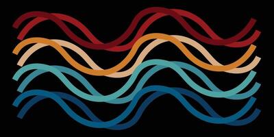 Multi color curve stripe shape vector for background design.