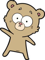 dibujos animados de oso sorprendido png