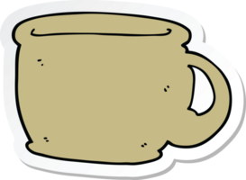 adesivo de uma xícara de café de desenho animado png