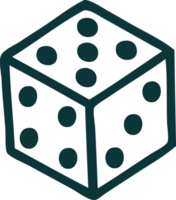 iconic tattoo style image of a dice png