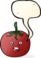 tomate de dessin animé avec bulle de dialogue png