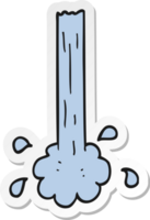 sticker of a cartoon pouring water png