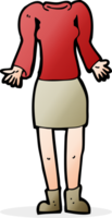 cartoon female body shrugging shoulders mix and match cartoons or add own photos png