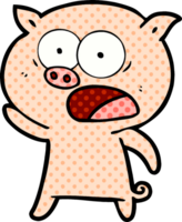 cartoon pig shouting png