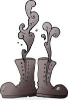 hand drawn cartoon steaming army boots png