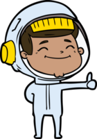 astronauta de dibujos animados feliz png