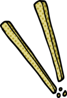 dessin animé doodle baguettes en bois png