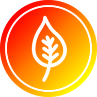 natural leaf circular icon with warm gradient finish png