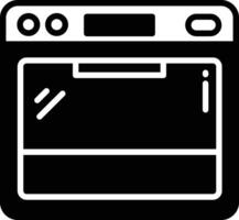 Microwave glyph and line vector illustration