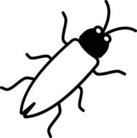Bug glyph and line vector illustration