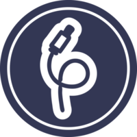 electrical plug circular icon symbol png