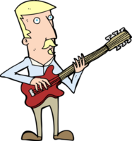 caricatura, hombre, juego, guitarra eléctrica png