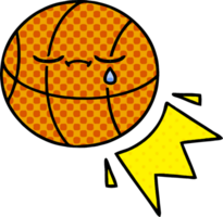 quadrinho livro estilo desenho animado do uma basquetebol png