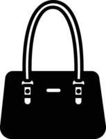 Vanity bag glyph and line vector illustration