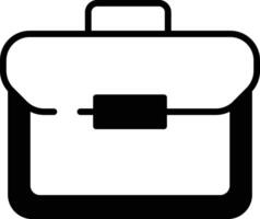 Briefcase glyph and line vector illustration