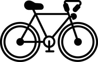 Bicycle glyph and line vector illustration