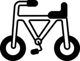 Bicycle glyph and line vector illustration