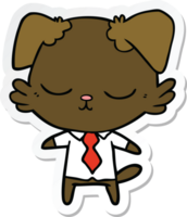 sticker of a cute cartoon dog png