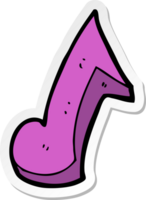 sticker of a cartoon musical note png