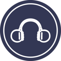 music headphones circular icon symbol png