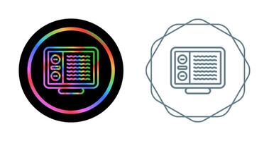 icono de vector de computadora de escritorio