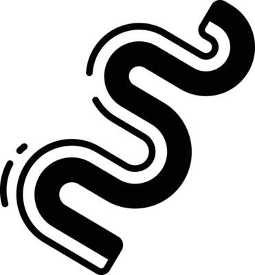 Ribbon candyr glyph and line vector illustration