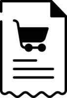 Shopping List glyph and line vector illustration