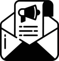 Inbox Message glyph and line vector illustration