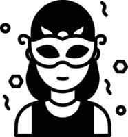 Woman glyph and line vector illustration