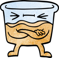 verre de whisky doodle dessin animé png