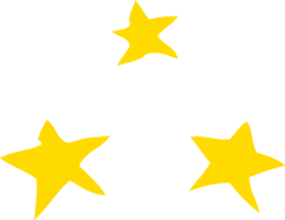 flat color style cartoon stars png