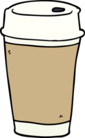 taza de café de garabato de dibujos animados png