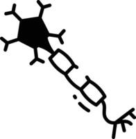 Neuron glyph and line vector illustration
