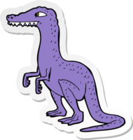 sticker of a cartoon dinosaur png