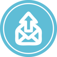 skicka e-post cirkulär ikon symbol png