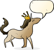 Cartoon-Einhorn mit Sprechblase png