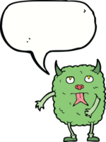 funny cartoon monster with speech bubble png