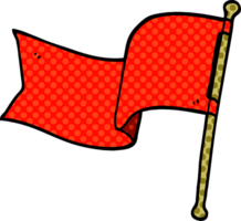 cartoon doodle red flag png