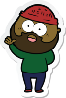 sticker of a cartoon bearded man png