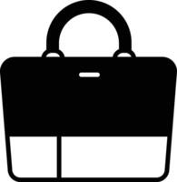 Vanity bag glyph and line vector illustration