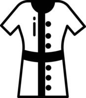 Bathrobe dress glyph and line vector illustration