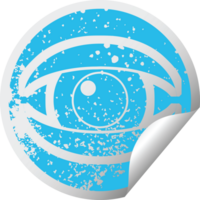 staren oog grafisch verontrust sticker illustratie icoon png