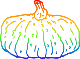 rainbow gradient line drawing of a cartoon squash png
